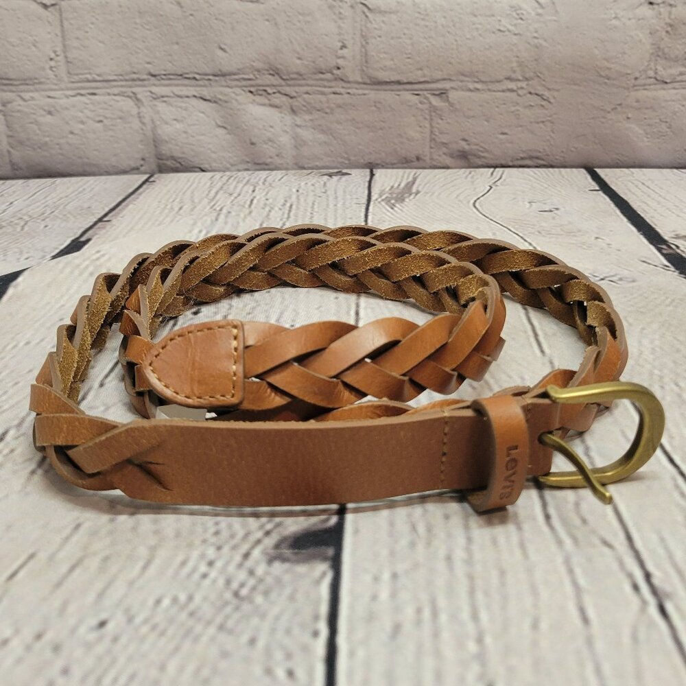 Levi's Women's Braided Leather Skinny Belt